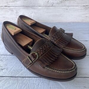 Cole Haan Country Shoes Mens 11 D Brown Kiltie Buckle Loafer Leather Vintage